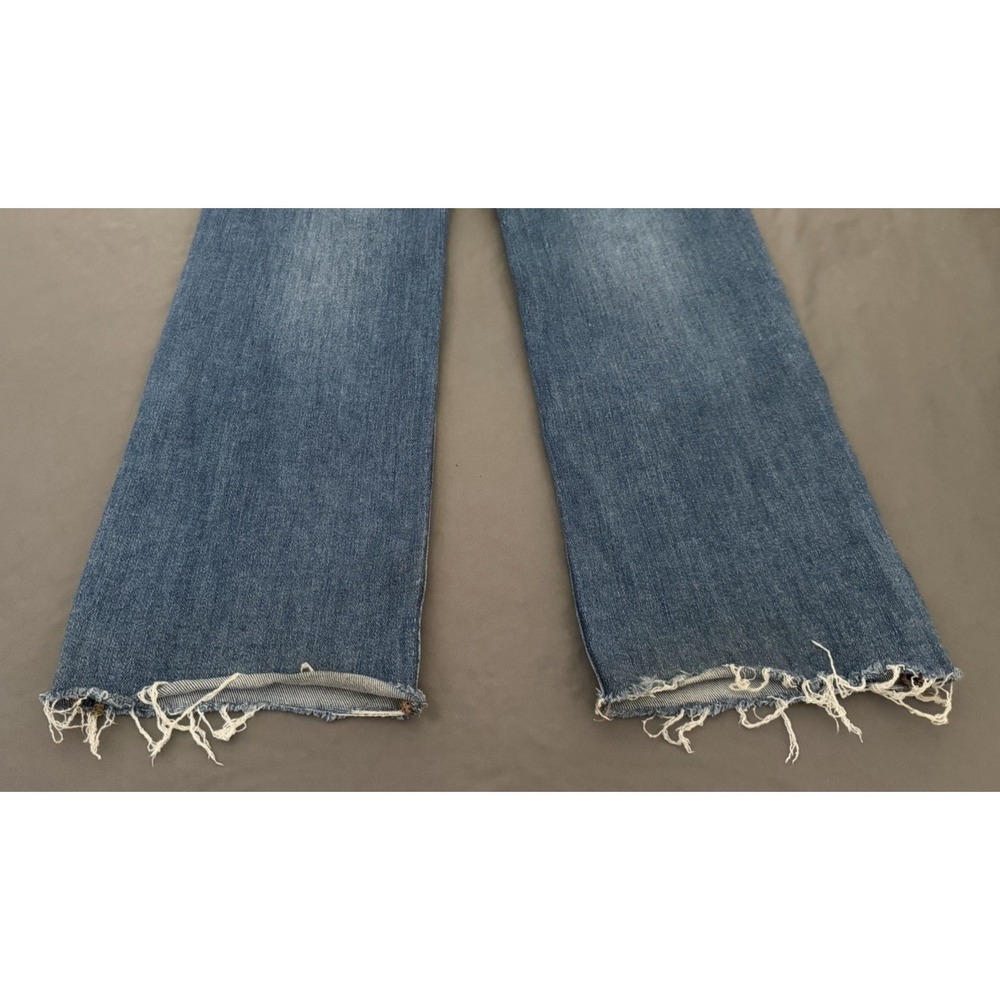 Vervet Blue Jeans Womens Size 26 Distressed Wide Leg Raw Hem Medium Wash Denim - Picture 12 of 12
